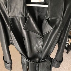 Genuine Leather Trench Coat